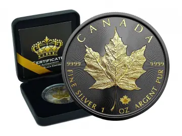 1 OZ Silber Maple Leaf 2025 Gold Black Empire Edition
