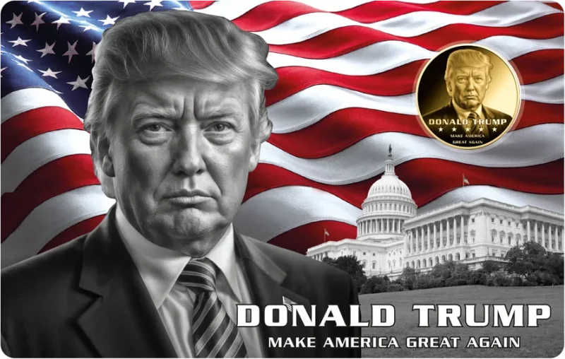 Donald Trump 1/1000 Oz 999 Goldmedaille