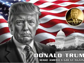 Donald Trump 1/1000 Oz 999 Goldmedaille