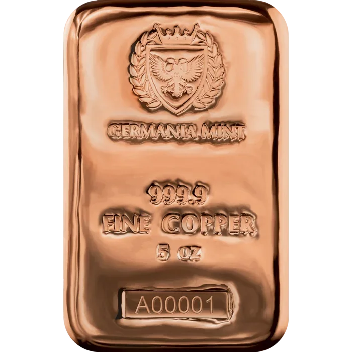 5 OZ Kupferbarren Germania Mint