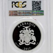 1 Oz Silber Barbados Flamingo F15 Privy 1 Dollar 2016 PCGS MS69DCAM