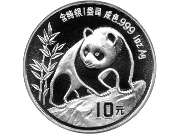 10 Yuan Silber China Panda 1990