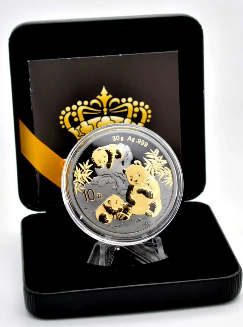 10 Yuan Silber China Panda 2025 Gold Black Empire Edition