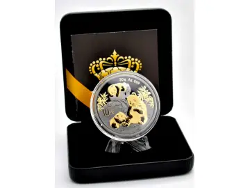 10 Yuan Silber China Panda 2025 Gold Black Empire Edition