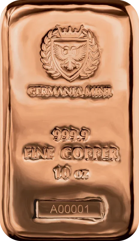 10 OZ Kupferbarren Germania Mint