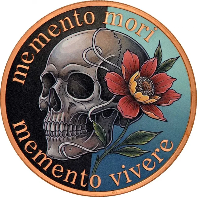 5 Oz Kupfer Memento Mori in Kapsel