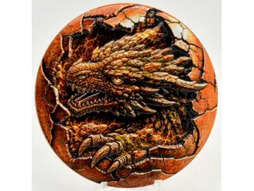 5 Oz Kupfer Erddrache in Kapsel