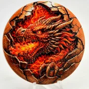 5 Oz Kupfer Feuerdrache in Kapsel