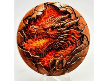5 Oz Kupfer Feuerdrache in Kapsel