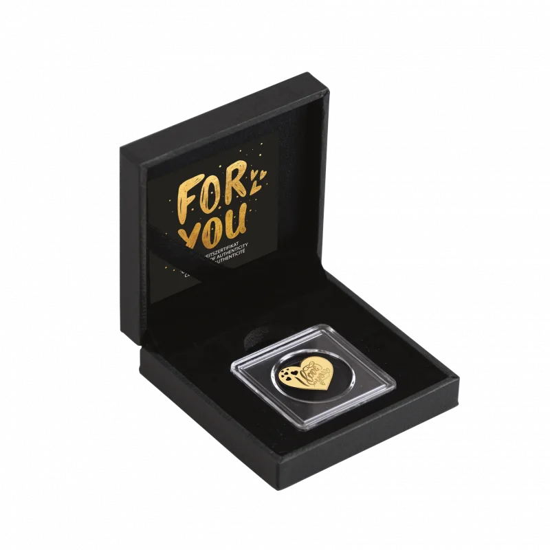 I love you 1/1000 Oz 999 Goldmedaille in Box