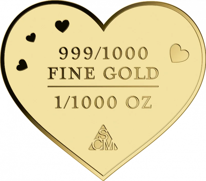 I love you 1/1000 Oz 999 Goldmedaille in Box