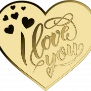 I love you 1/1000 Oz 999 Goldmedaille in Box