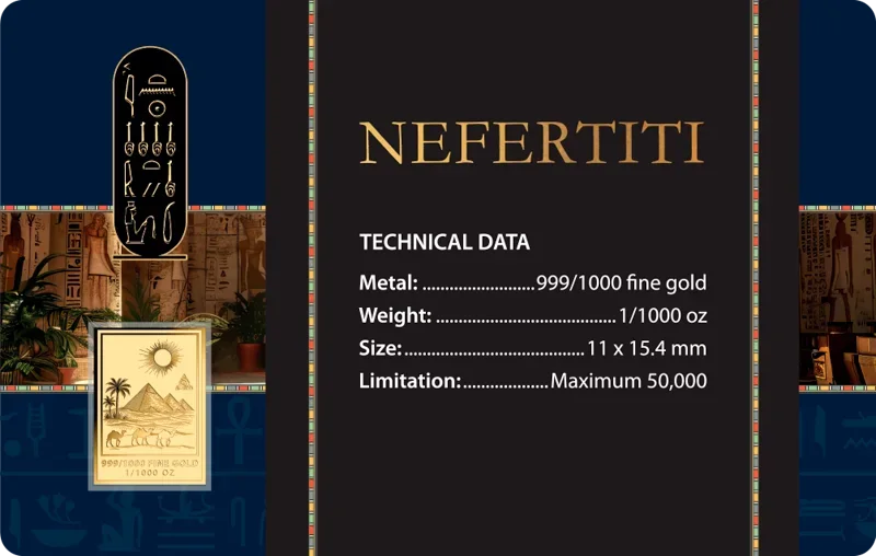 Goldcard Motiv Nefetiti 1/1000 Oz 999