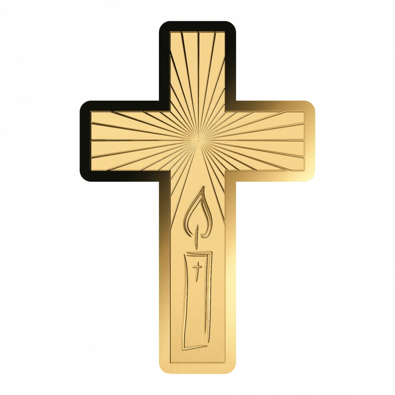 Kreuz 1/1000 Oz 999 Goldmedaille in Box
