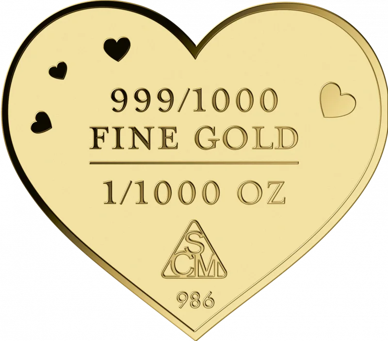 Ich Liebe Dich 1/1000 Oz 999 Goldmedaille in Box