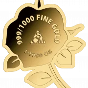 Rose 1/1000 Oz 999 Goldmedaille in Box